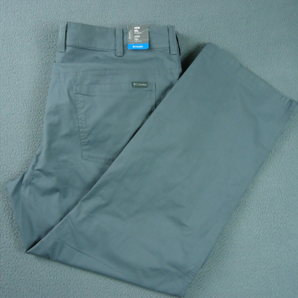 Columbia Rapid Rivers Pants Mens 40x30 Gray Omni-Shade UPF 50 Stretch Outdoors
